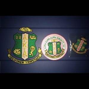 2 Alpha Kappa Alpha Iron on patches 1 AKA keychain